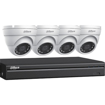 Dahua C544E42 4MP HDCVI Security System, Includes Eyeball Cameras and One 4-Channel HDCVI DVR