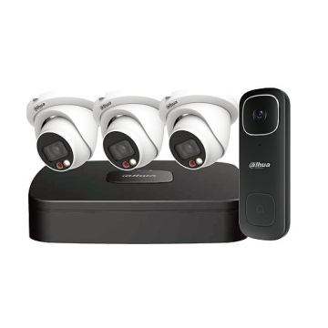 Dahua N444B42C-CAN 4-Channel Basic Night Color Video Doorbell Security System